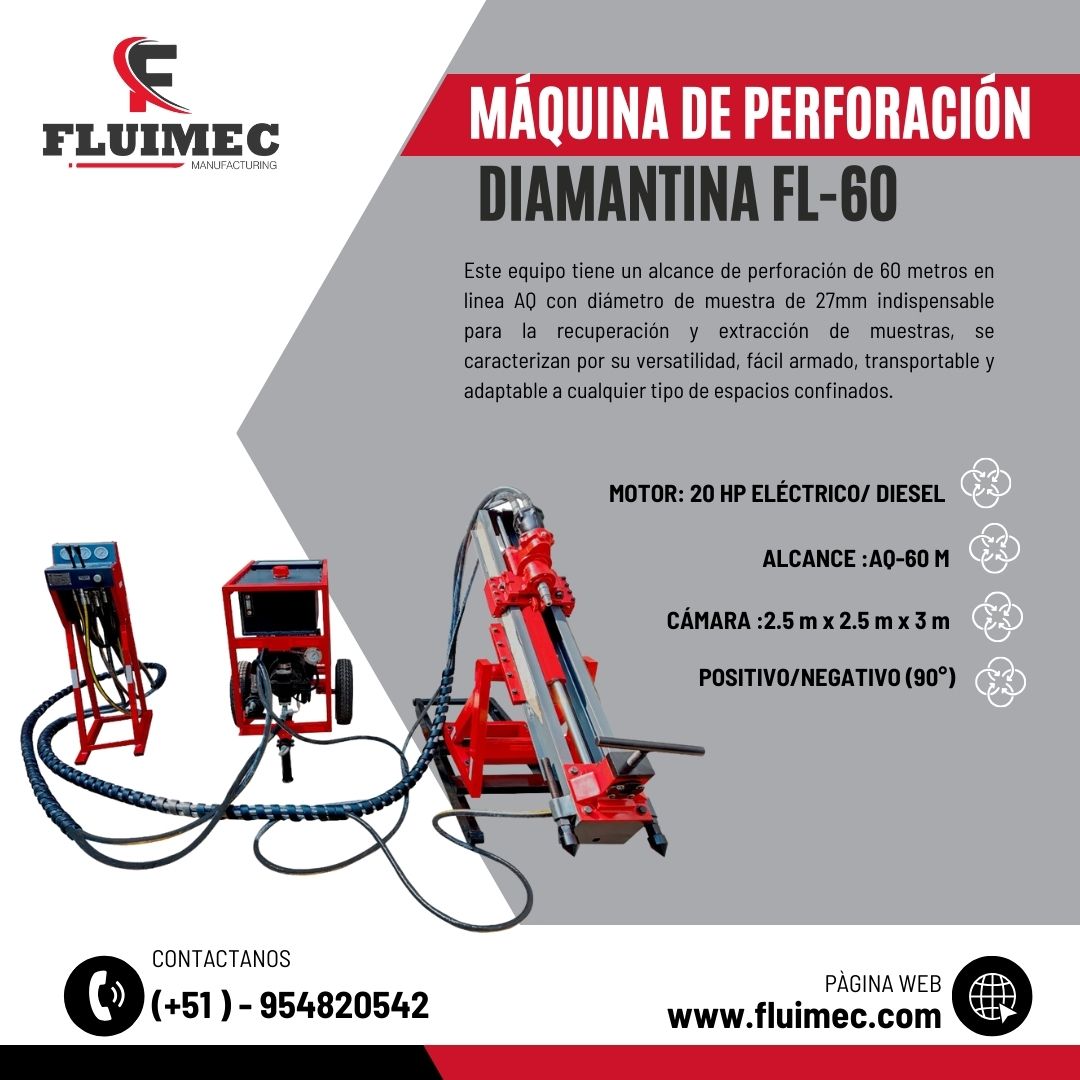 Perforadora FL-60 para proyectos en mina 