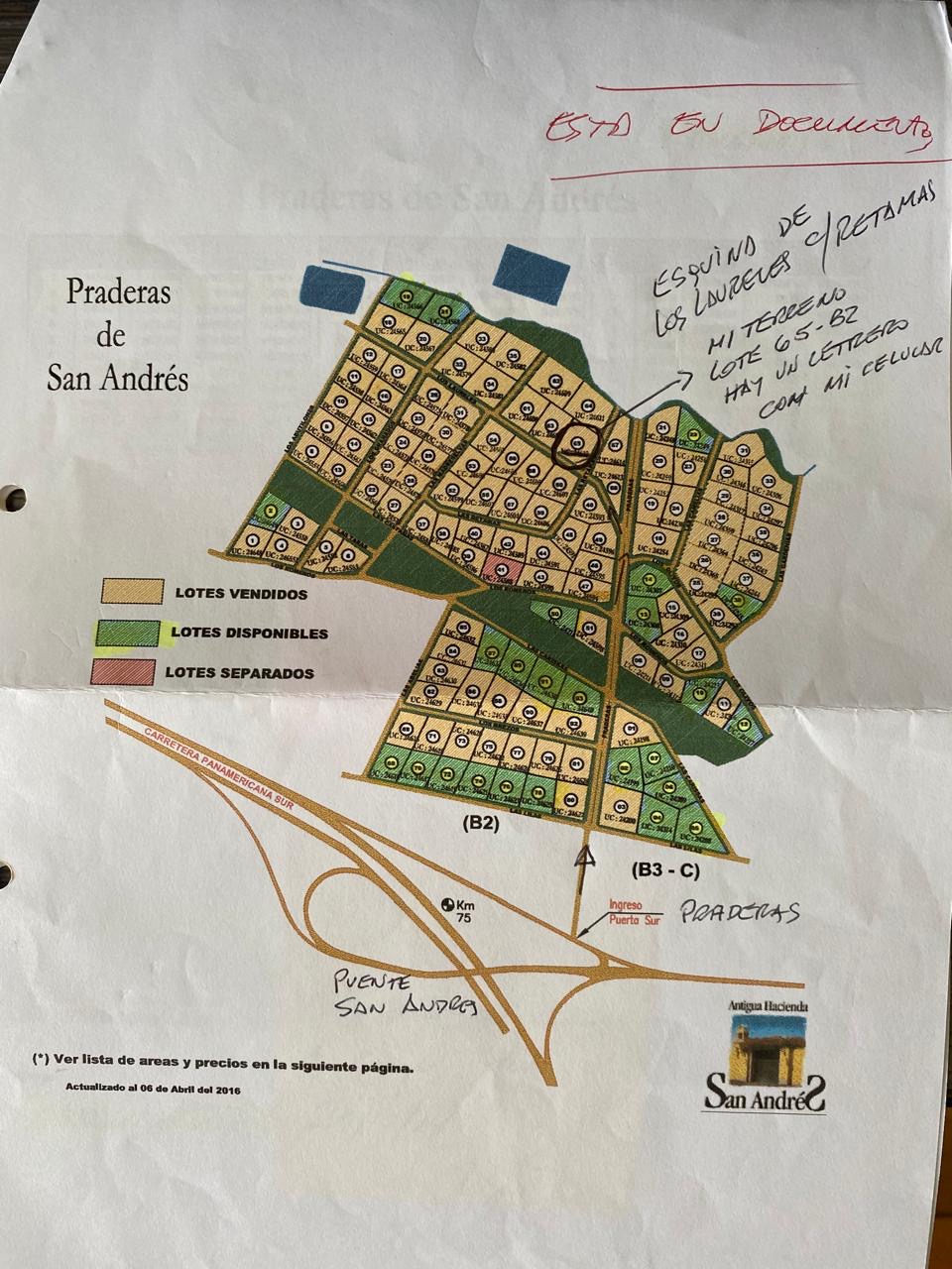 Terreno en Venta Praderas de San Andrés 