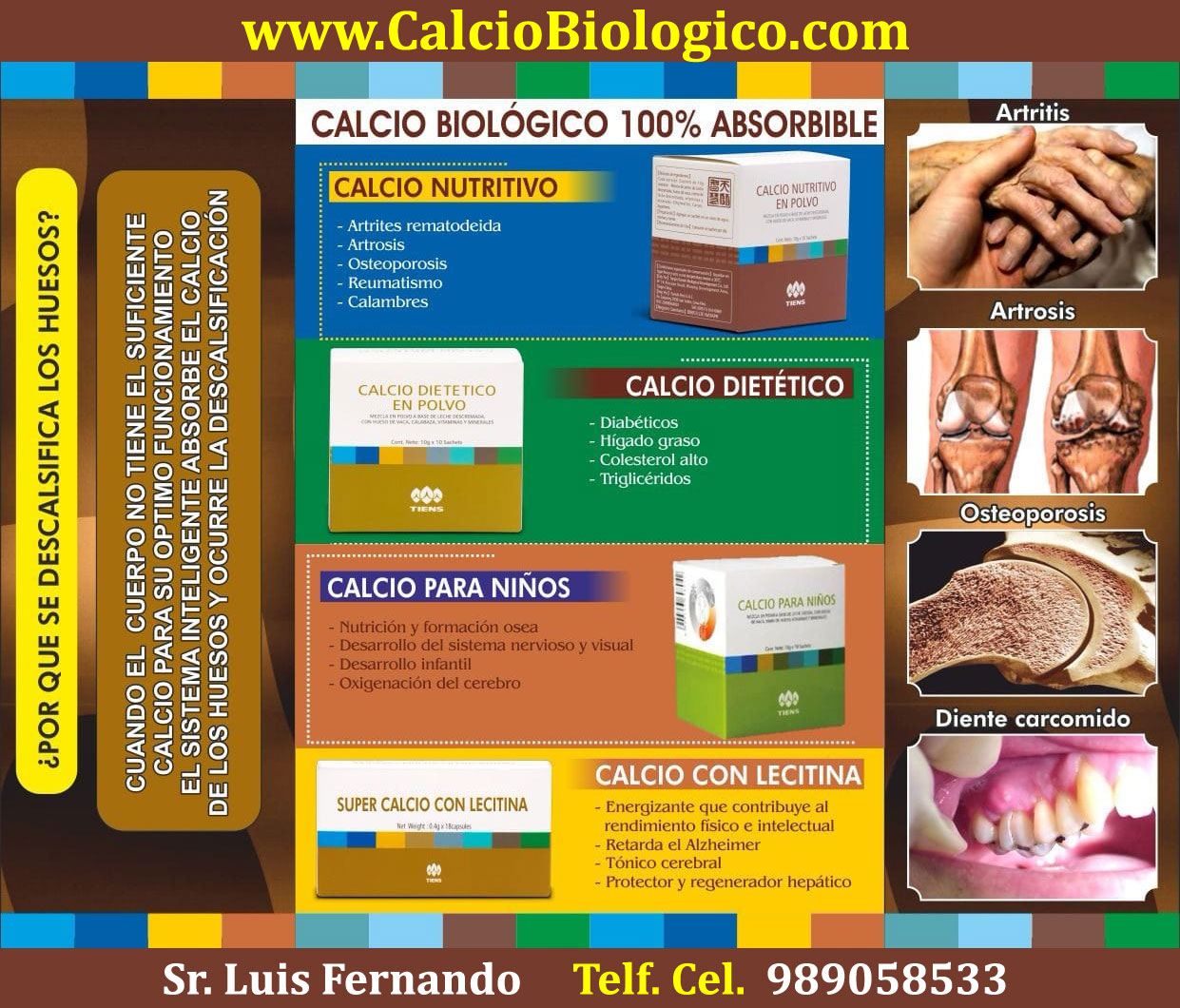 Calcio artritis osteoporosis artrosis dientes uñas