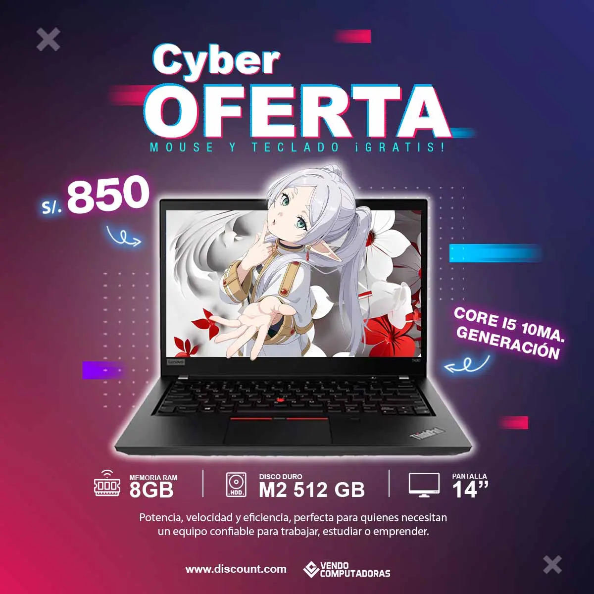 Laptop Core i5 10ma. Generacion