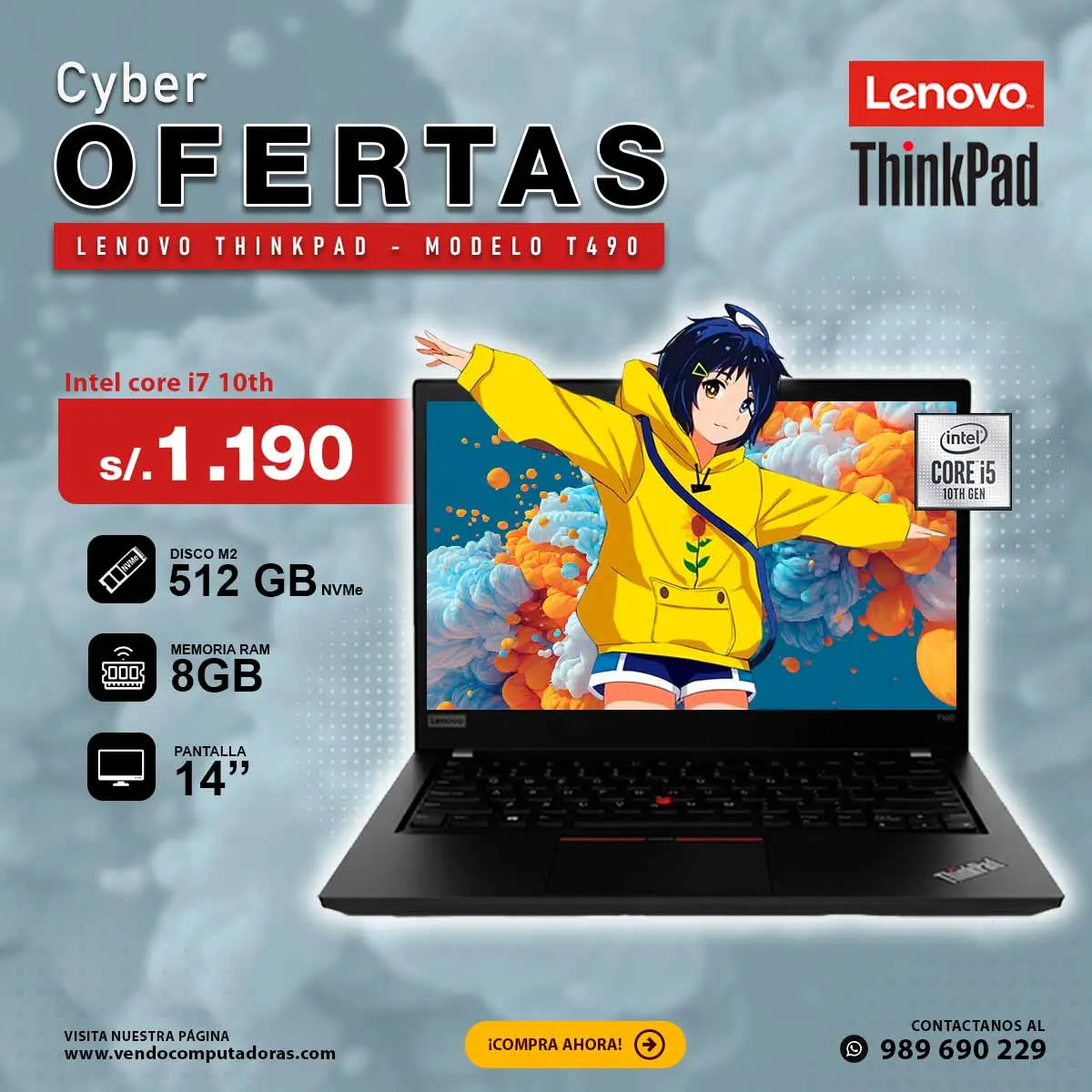 Laptop Intelcore i7 10th. Generacion