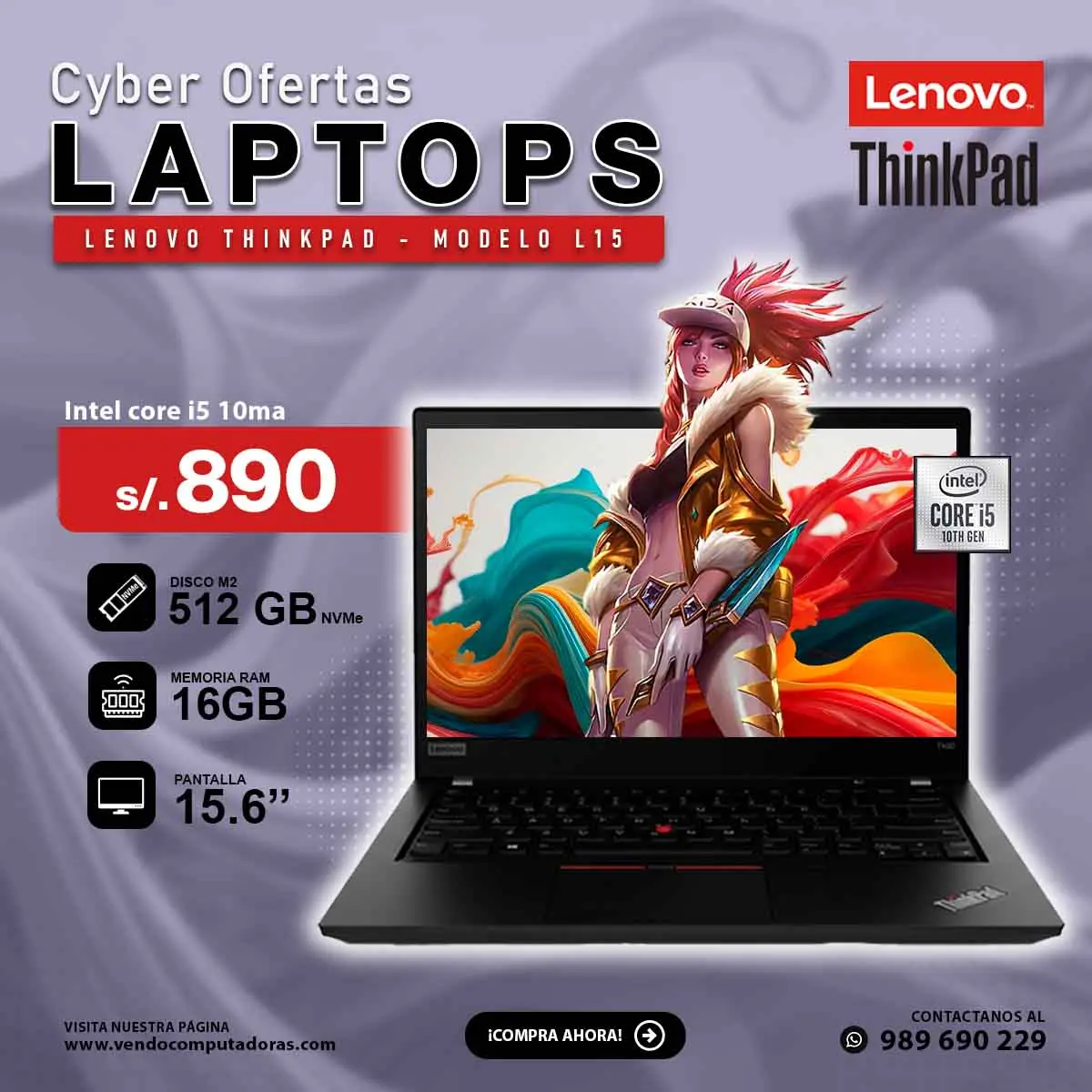 Laptop Core i5 10ma. Generacion