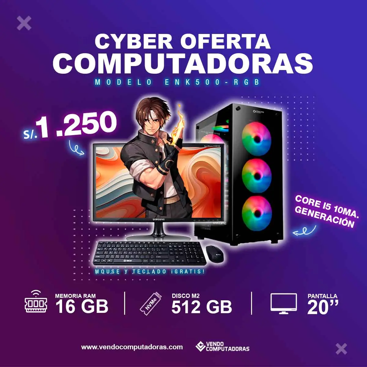 Computadora Intel Core i5 10ma. Generacion