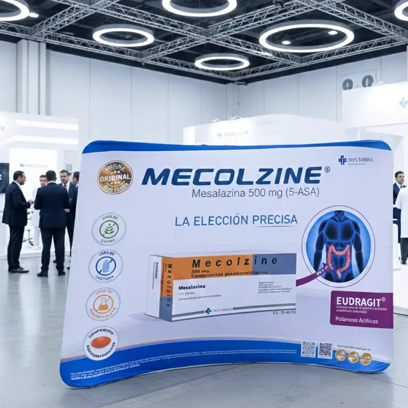 Backing de Tensión Curvo Tipo C Stand Publicitario