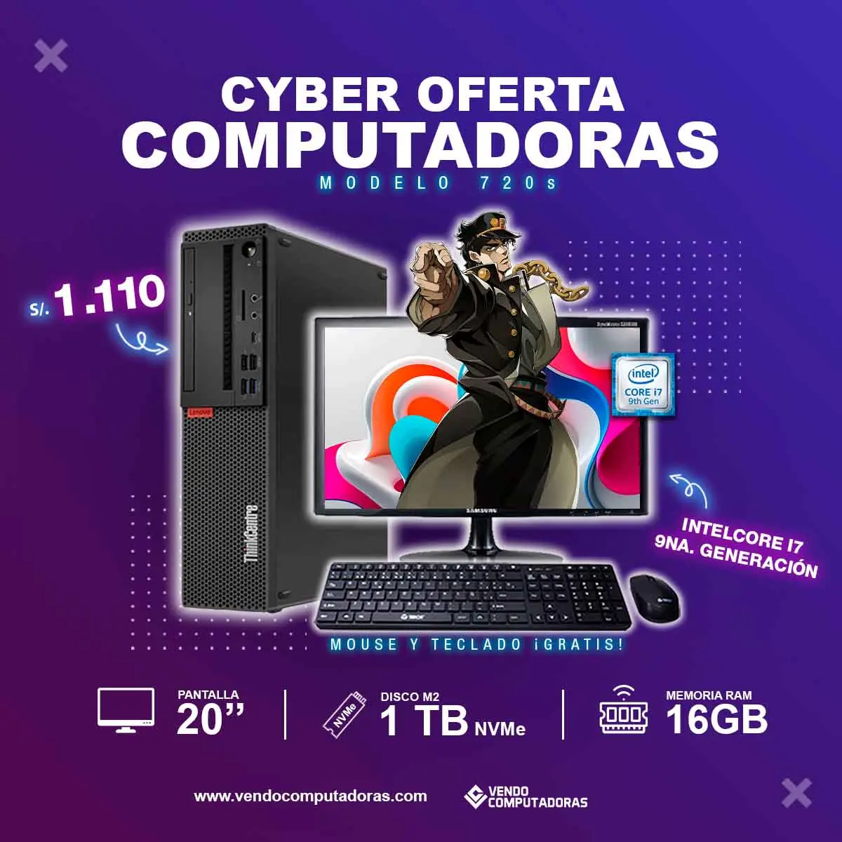 Computadora Intel Core i7 9na. Generacion