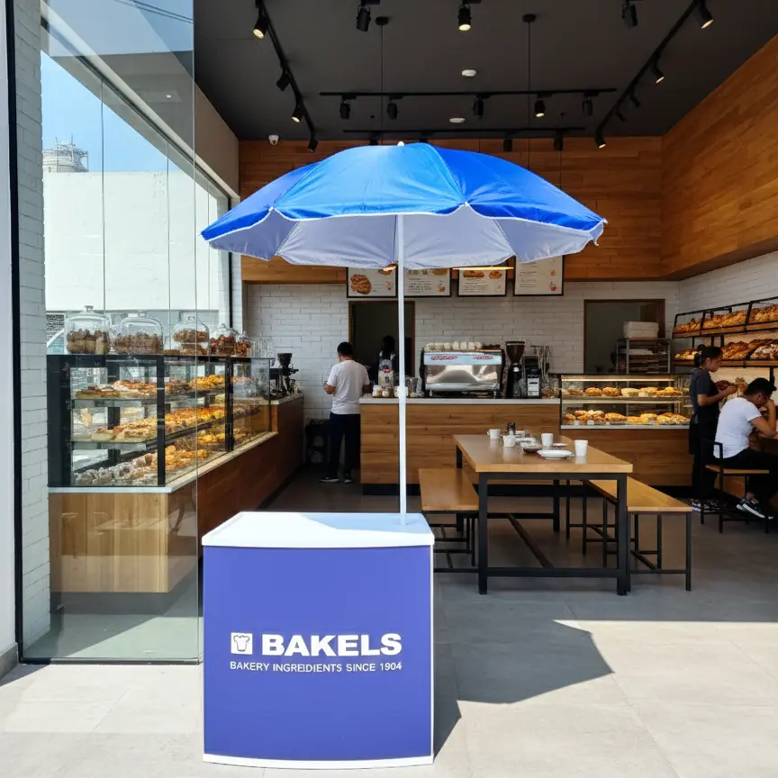 MODULO PVC CON SOMBRILLA PUBLICITARIO PERÚ