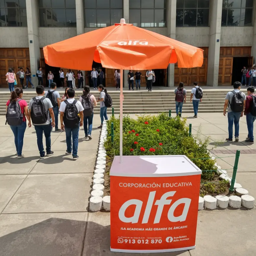 MODULO PVC CON SOMBRILLA PUBLICITARIO PERÚ