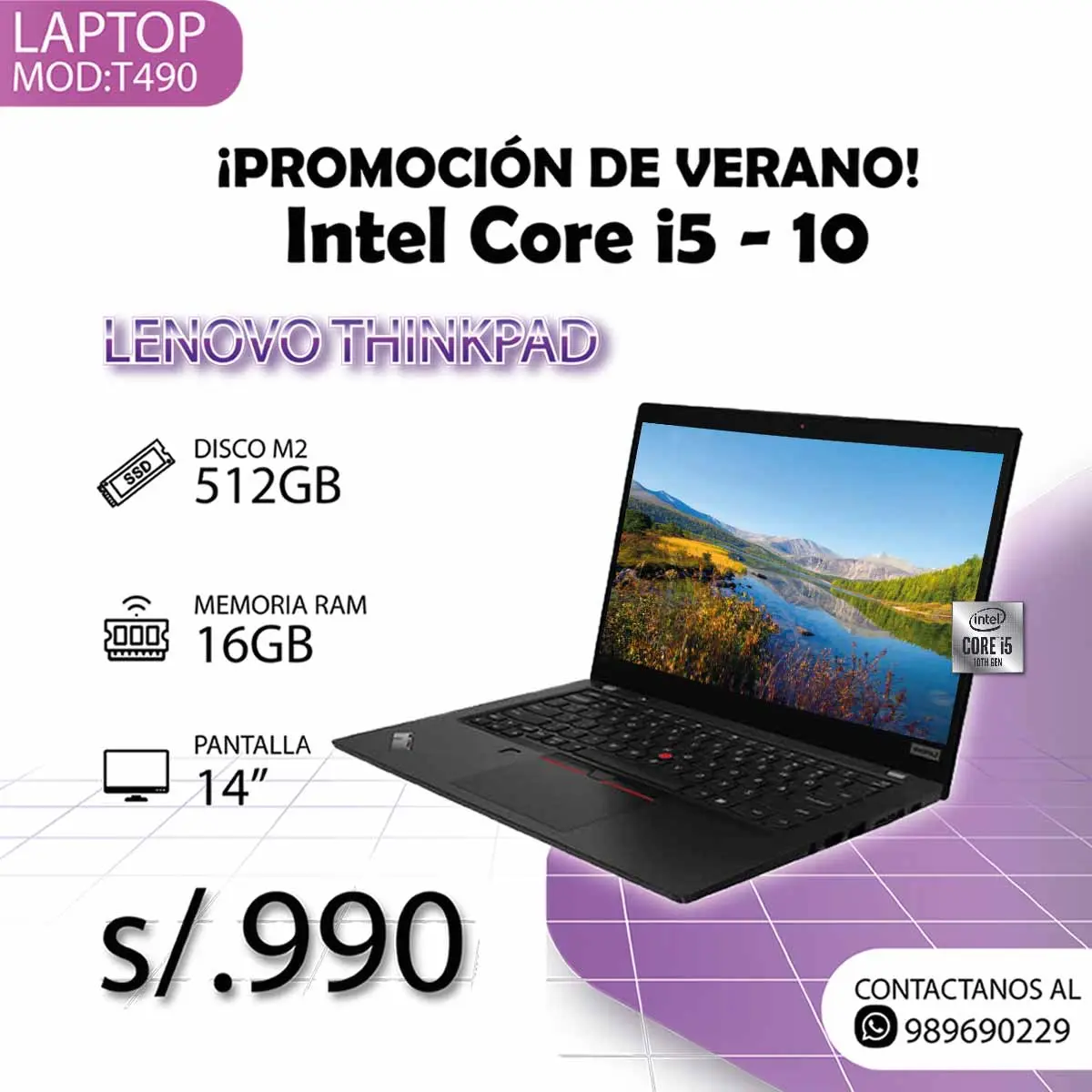 Laptop Core i5 10ma