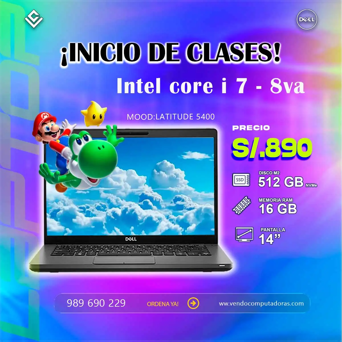Laptop DELL Intel Core i7 - 8va
