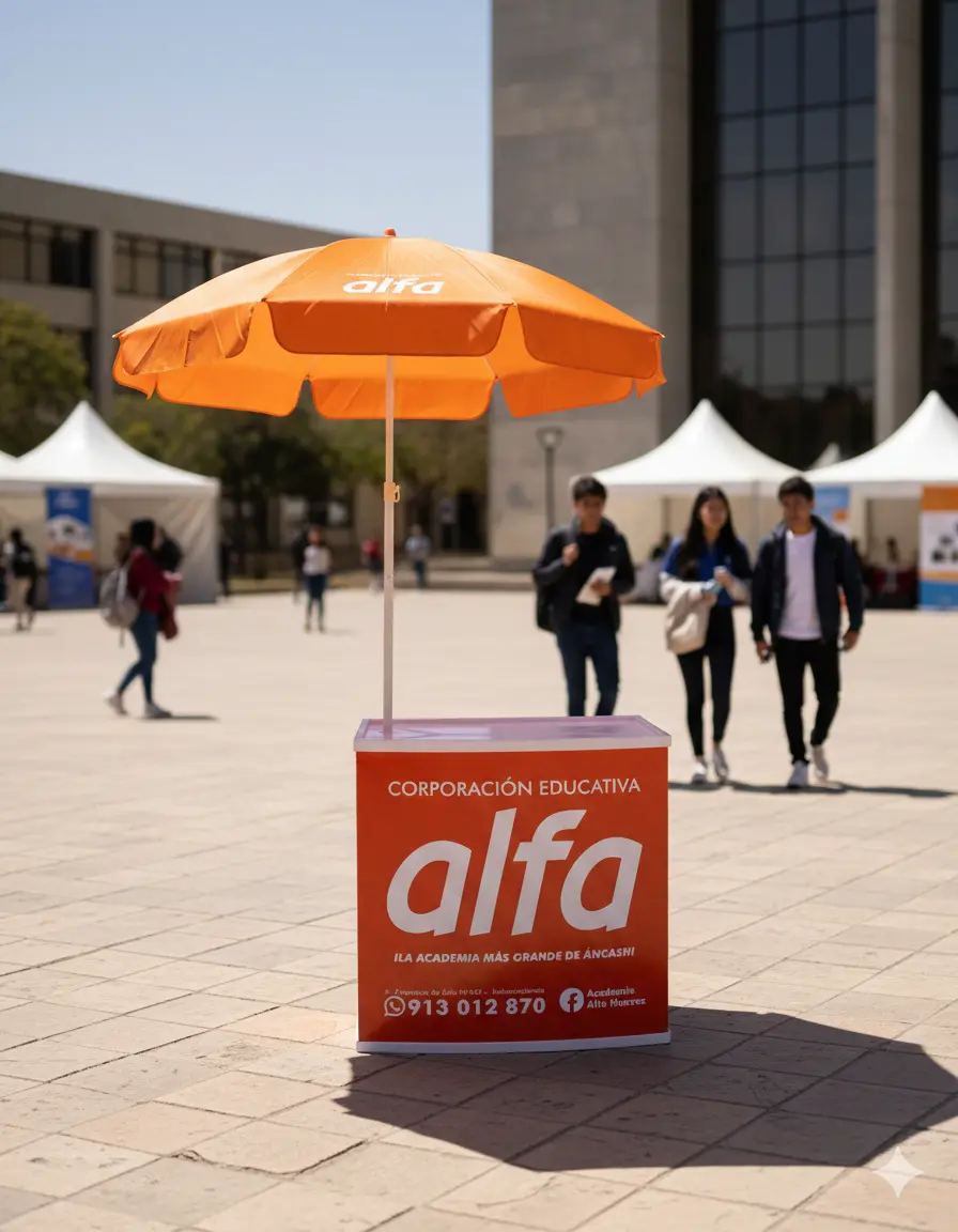 MODULO CON SOMBRILLA PUBLICITARIO PARA EVENTOS EN LIMA