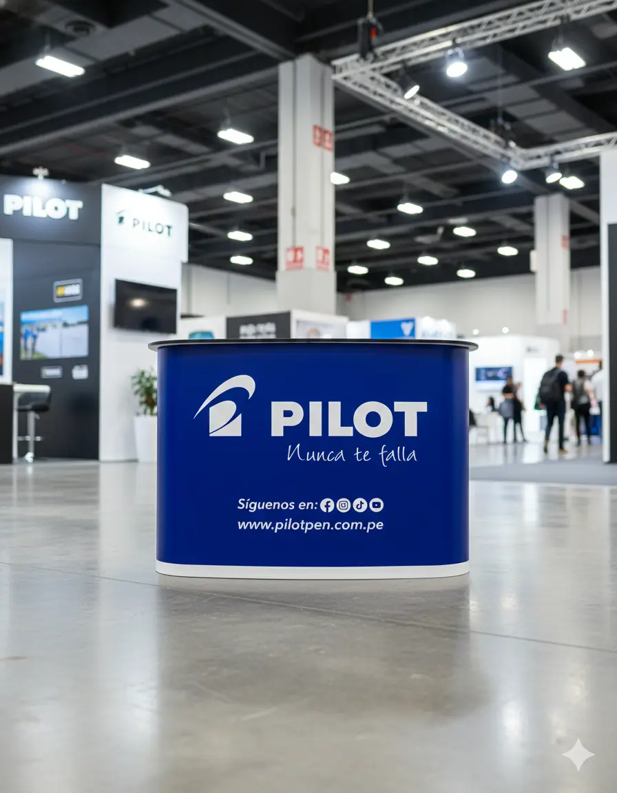 COUNTER PLEGABLE CURVO PUBLICITARIO PARA EVENTOS EN LIMA