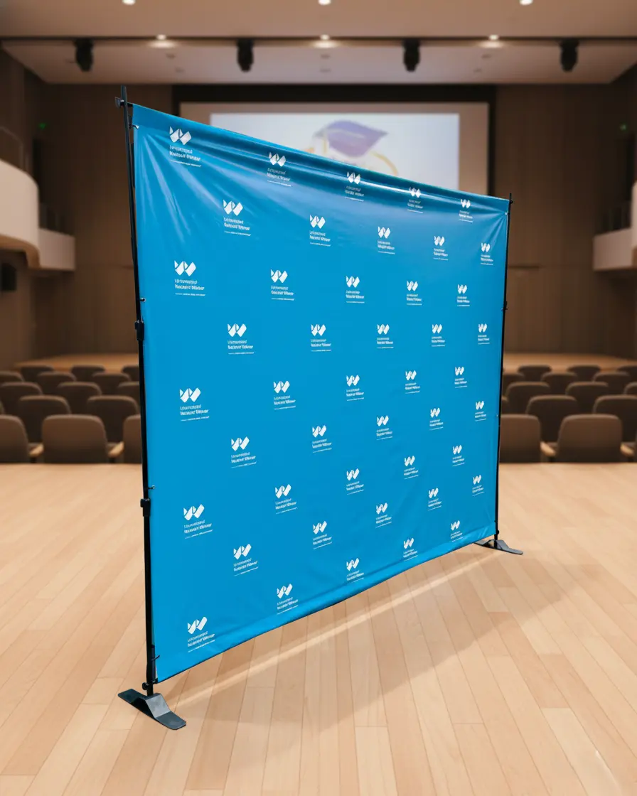 Rack banner ajustable para promociones y eventos publicitari