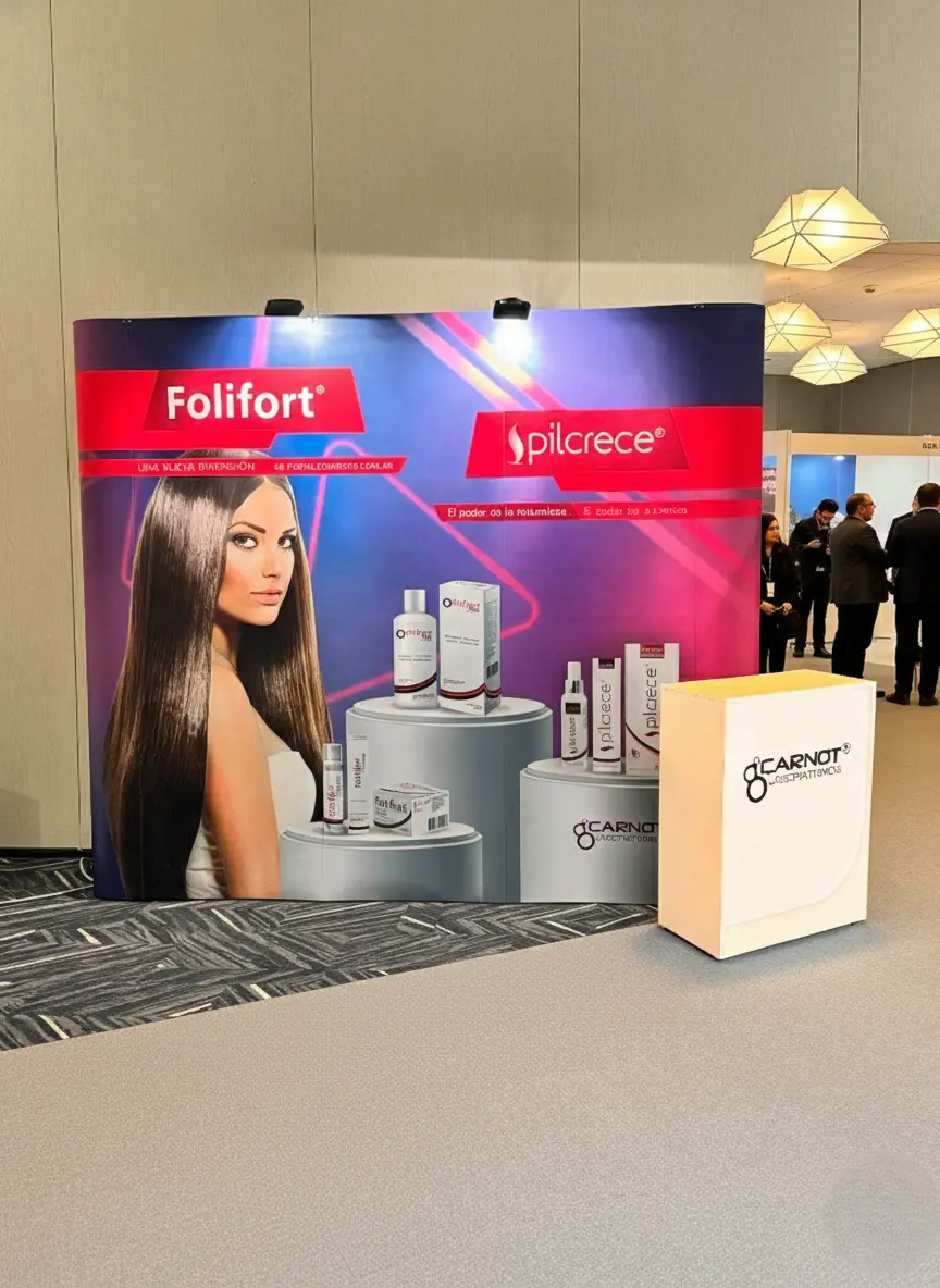 Backing recto imantado para ferias y eventos publicitarios