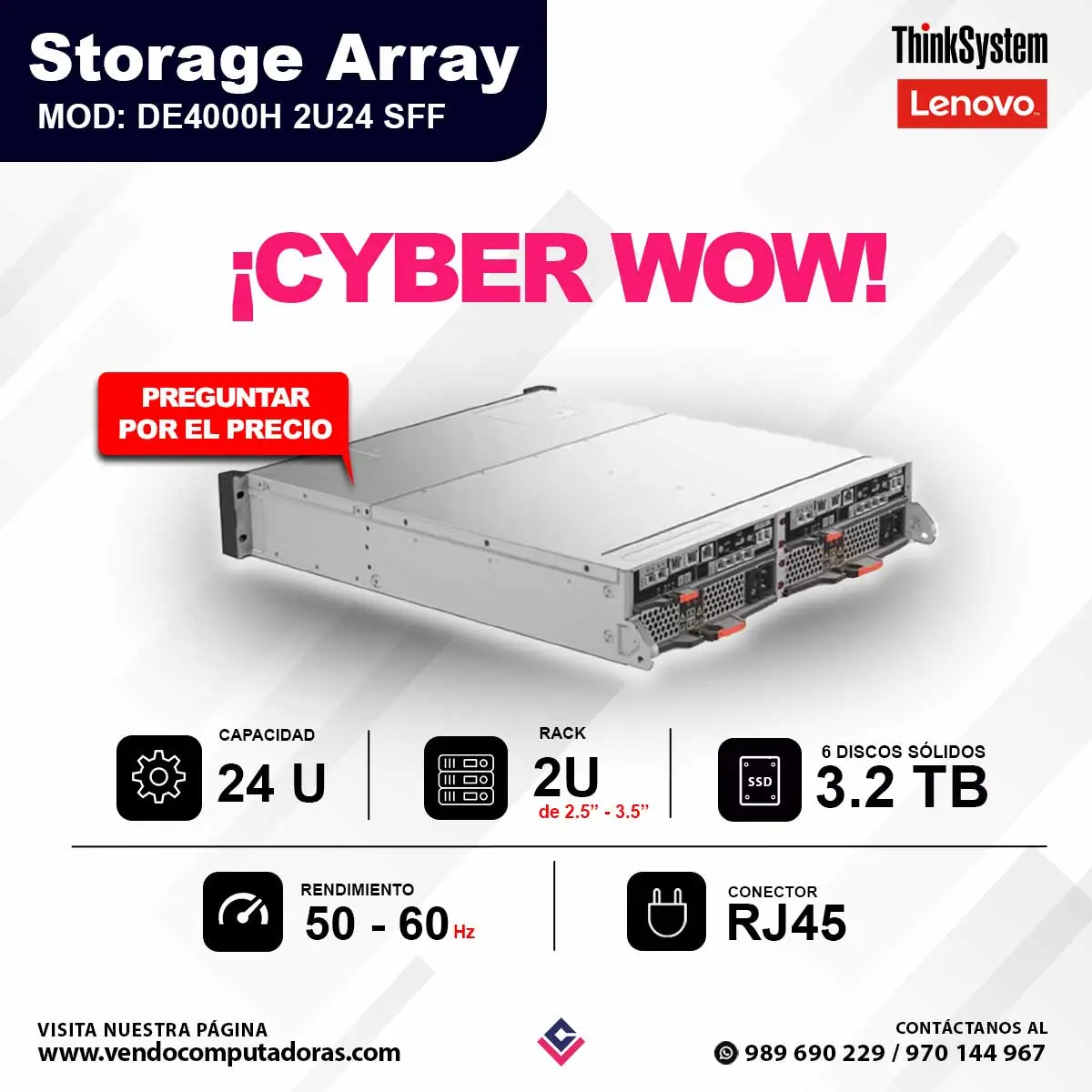 Storage array DE4000H 2U24 SFF