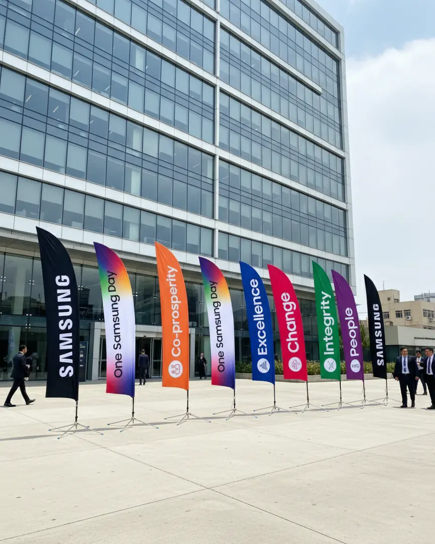 Pluma publicitaria importada base pesada para exteriores