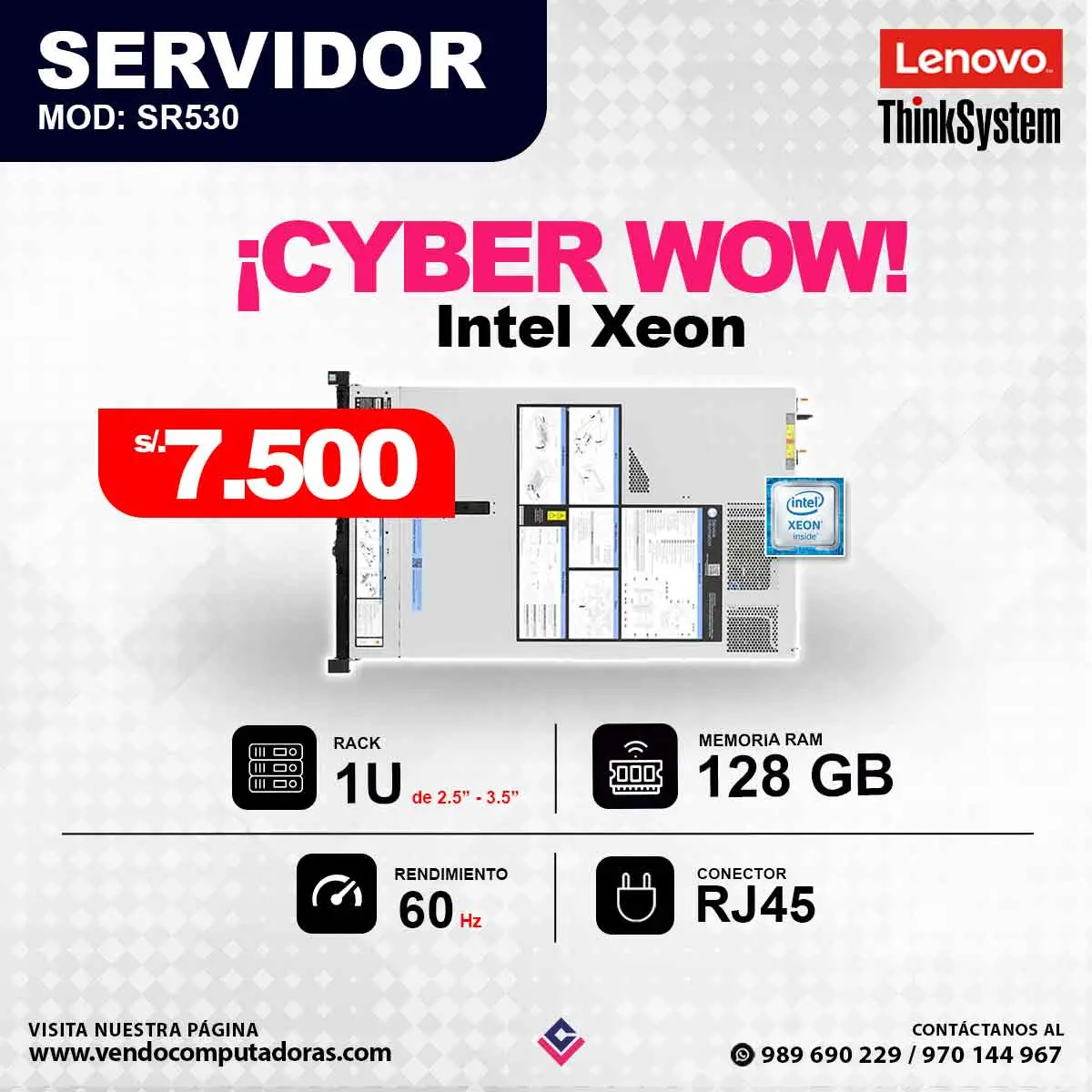 Servidor LENOVO THINKSYSTEM SR530
