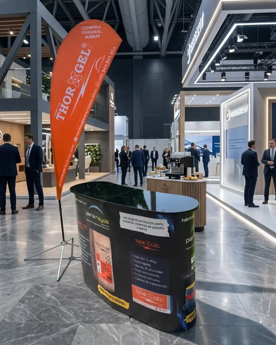 COUNTER PLEGABLE CURVO PARA FERIAS Y ACTIVACIONES