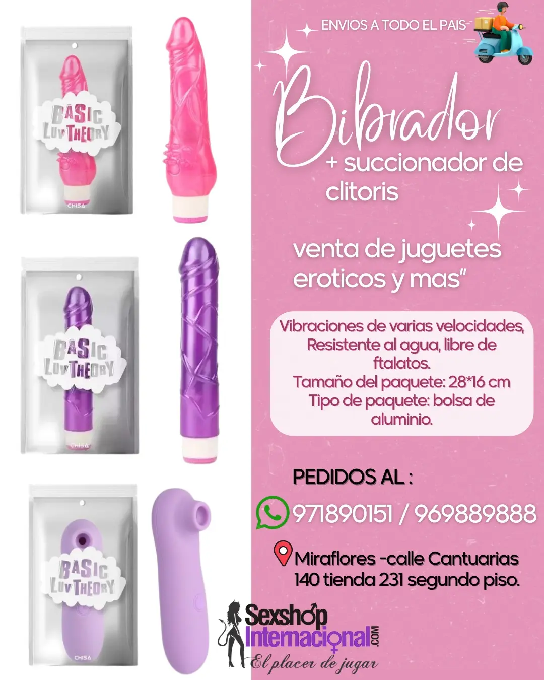 JUGUETES SEXUALES ESTIMULA PUNTO G Y CLITORIS -MIRAFLORES 