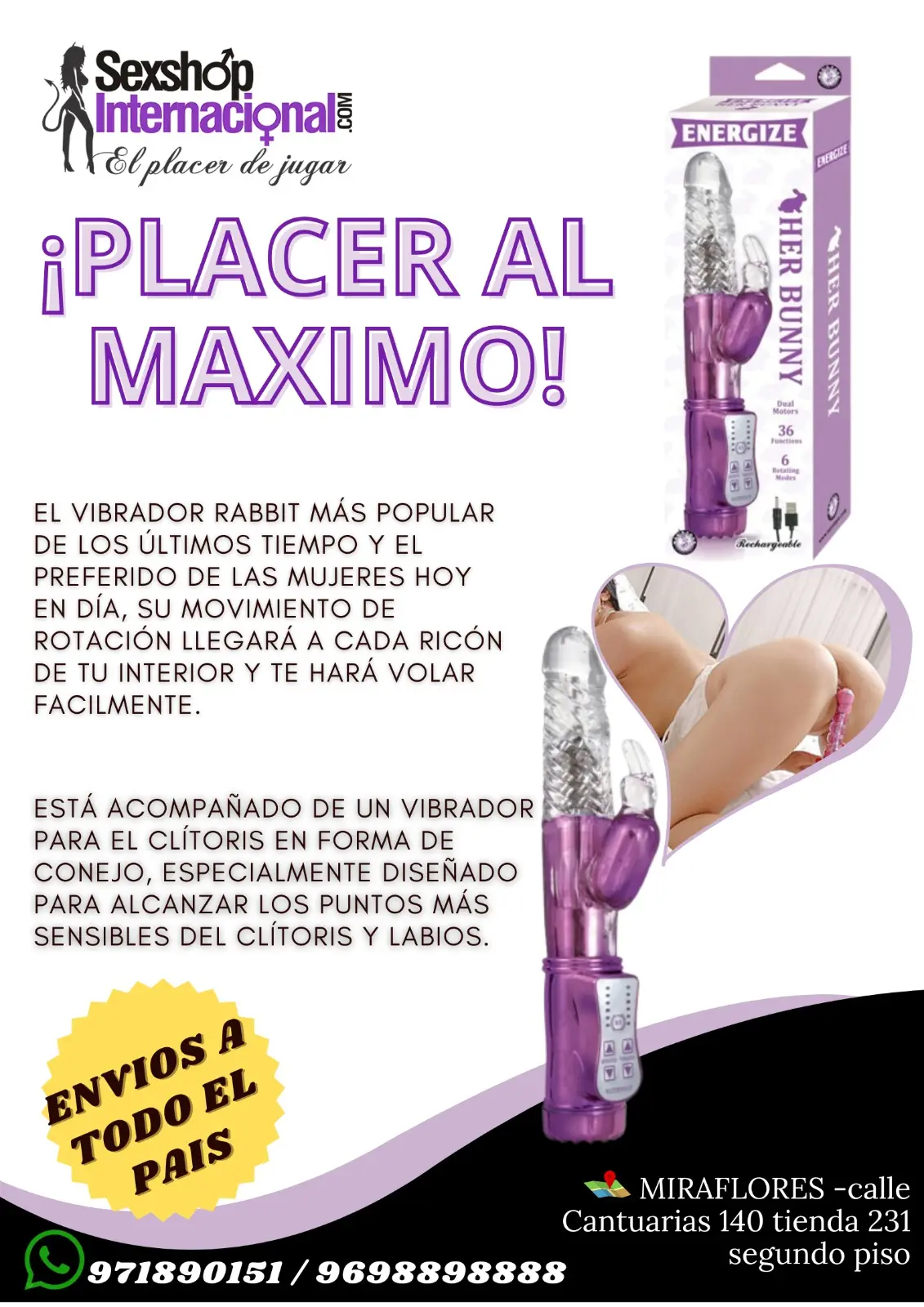  Juguetes sexuales SEXSHOP INTERNACIONAL COMAS 971890151
