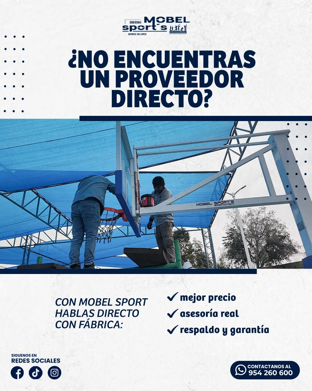 Tablero de basquet soporte metalico mobel sports