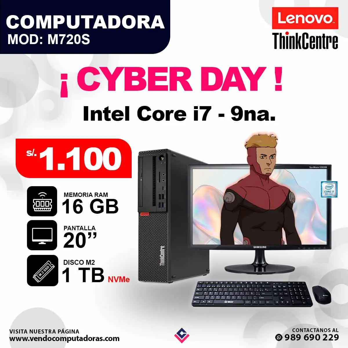 PC LENOVO THINKCENTRE Core i7 - 9na.