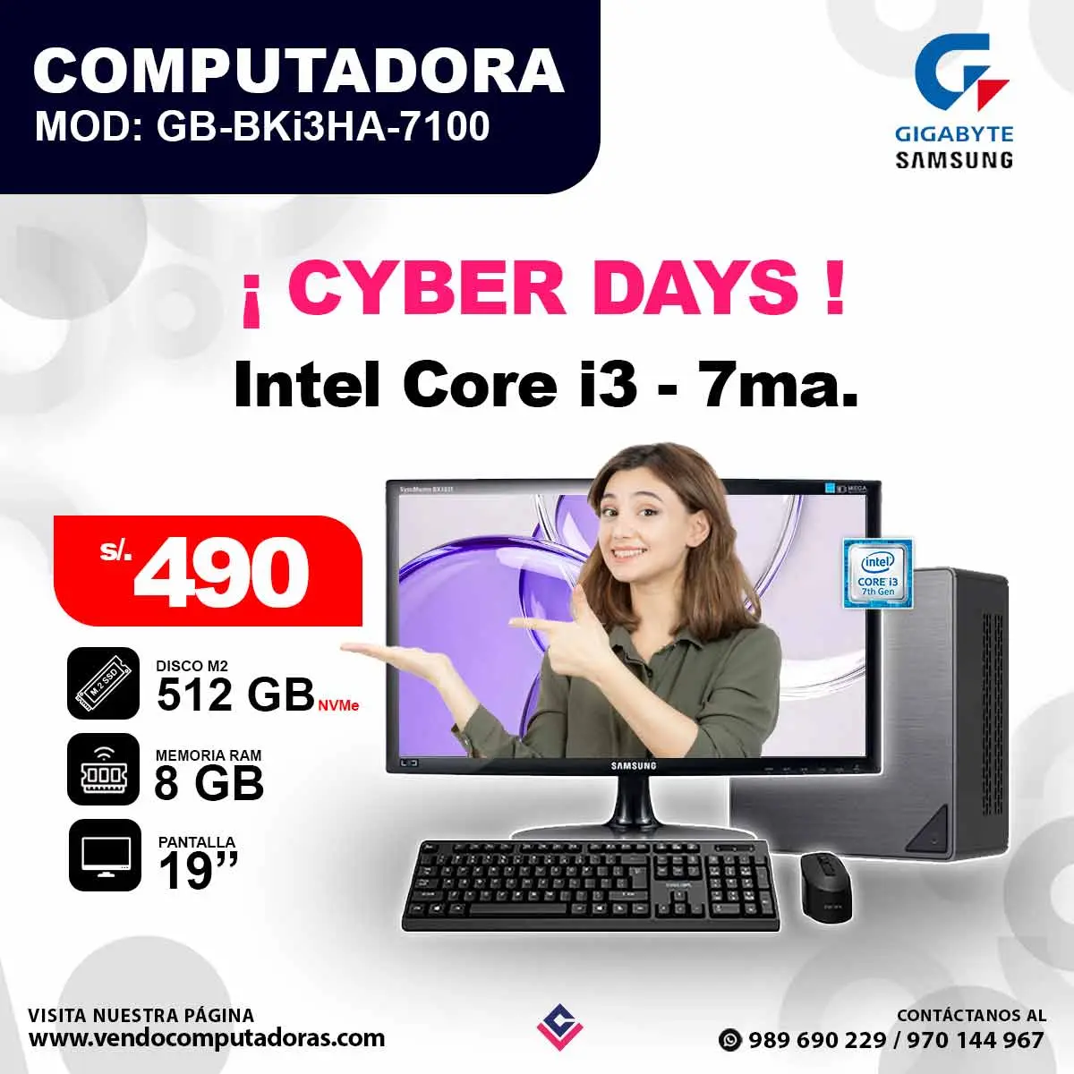 Mini PC Intelo Core i3 - 7ma.
