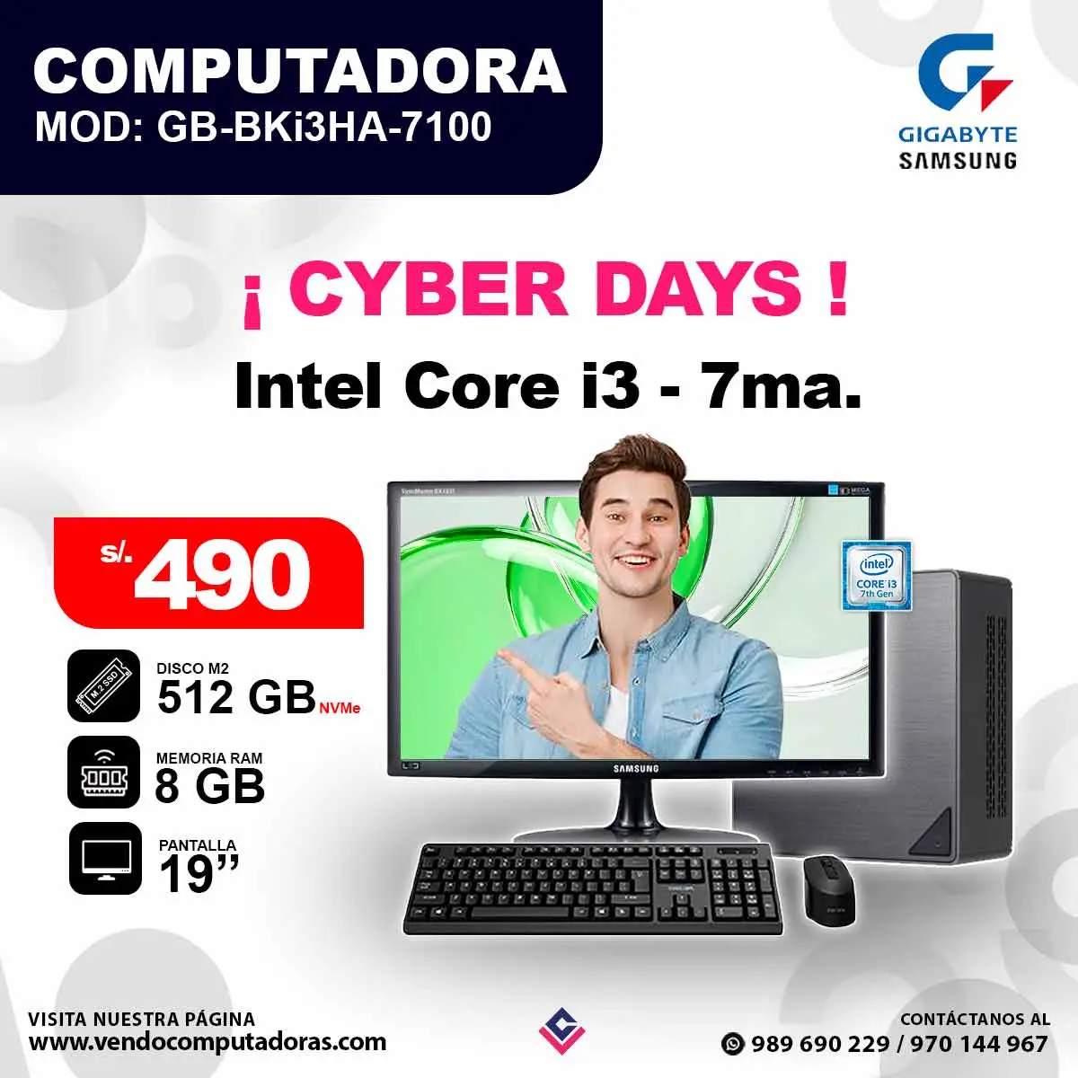 Mini PC Intelo Core i3 - 7ma.