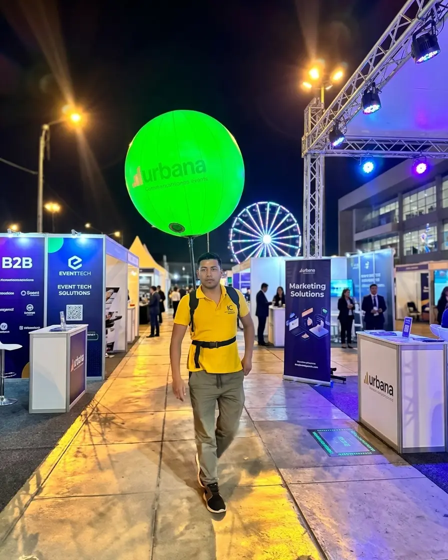 MOCHILA GLOBO LED INFLABLE PARA PUBLICIDAD DE ALTO IMPACTO