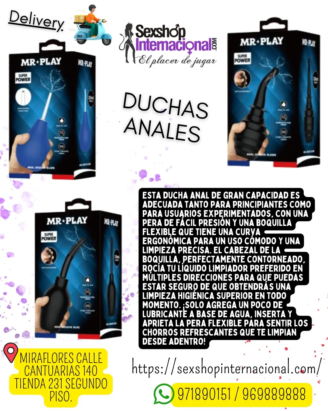 DUCHAS ANALES MATEN UNA BUNA HIGIENE ENCADA ENCUENTRO INTIMO