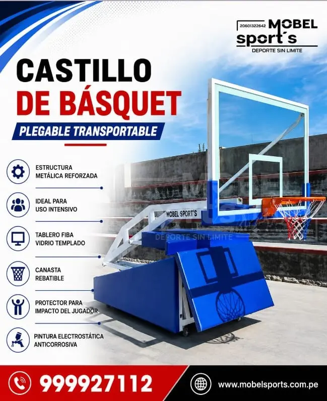 Castillo de baloncesto plegable movil mobel sports