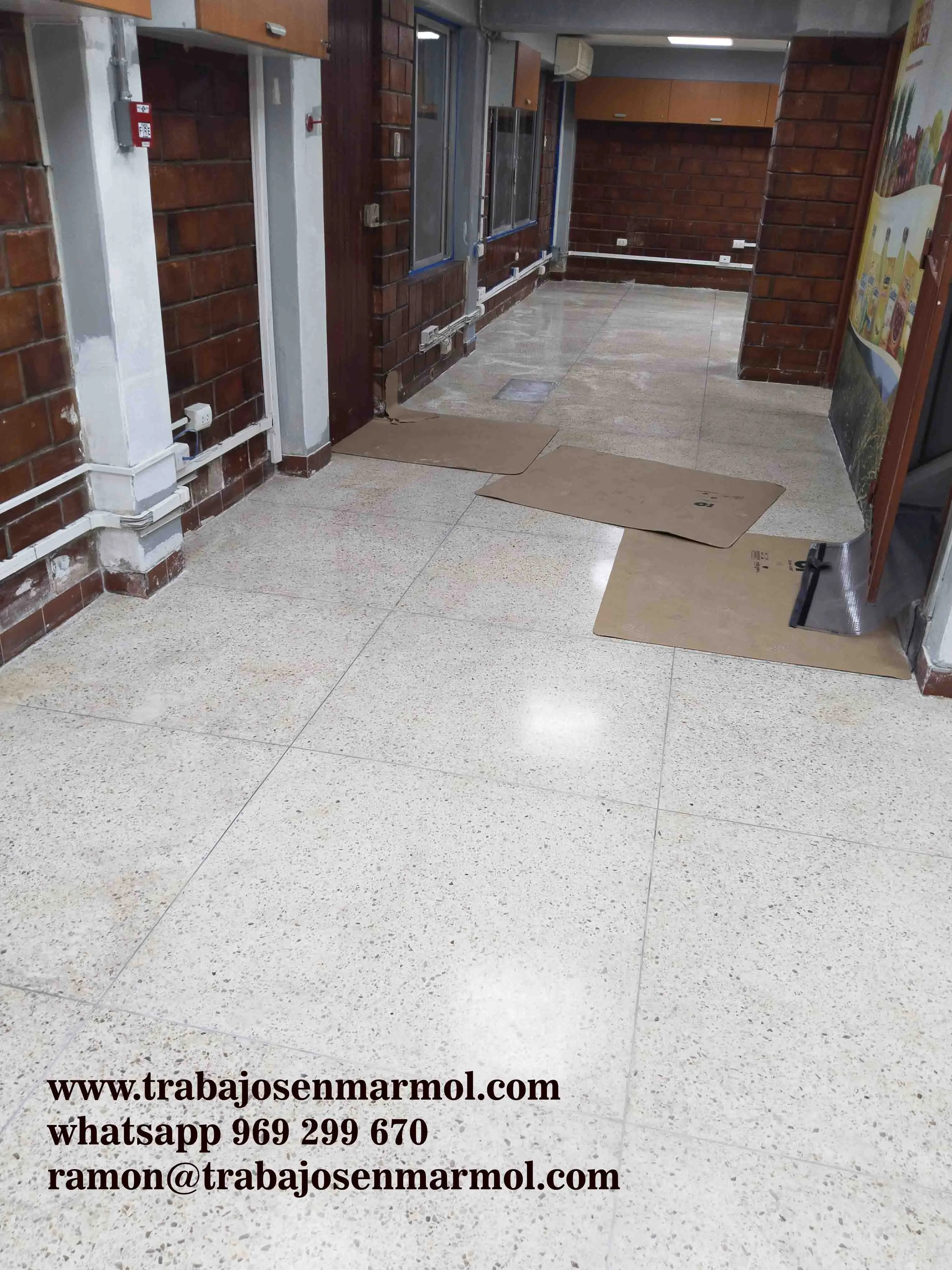 terrazo pulido o lavado mantenimiento profesional