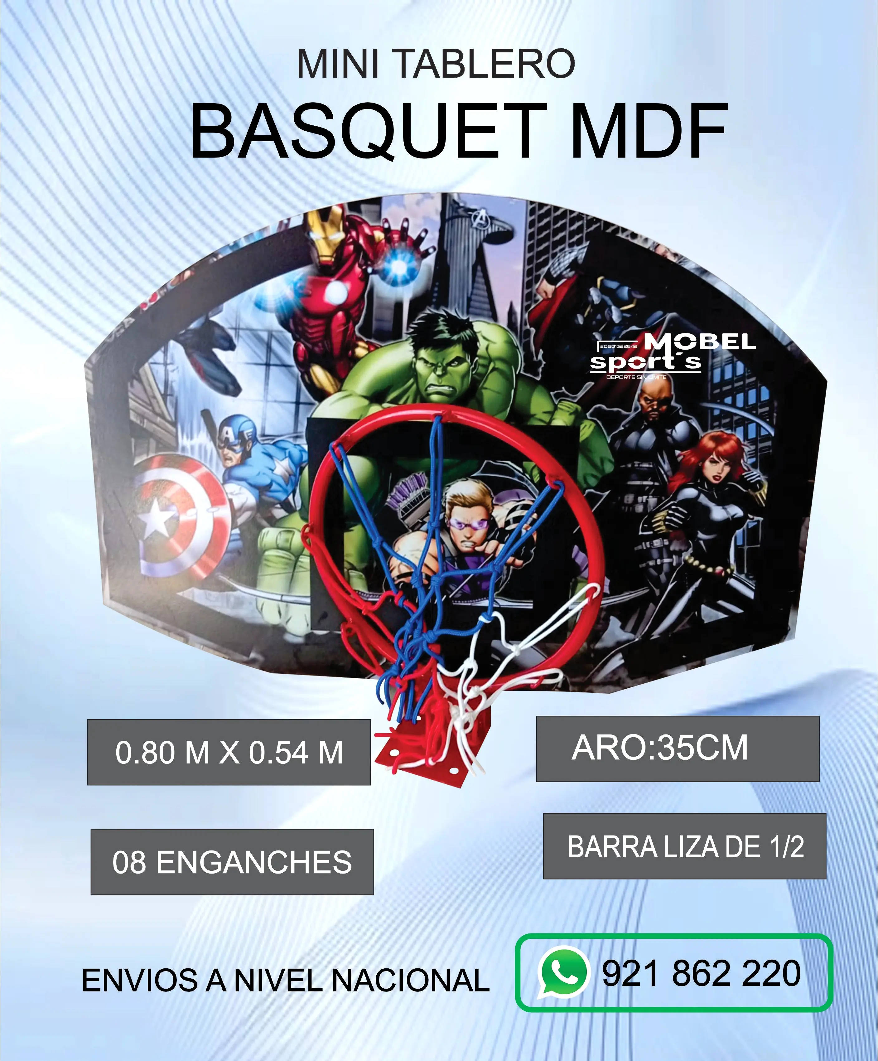 canasta de basquet mobel sports