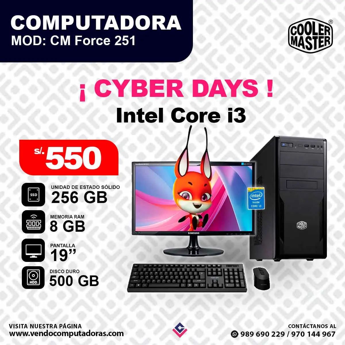Computadora Samsung Intel Core i3 CM Force 251