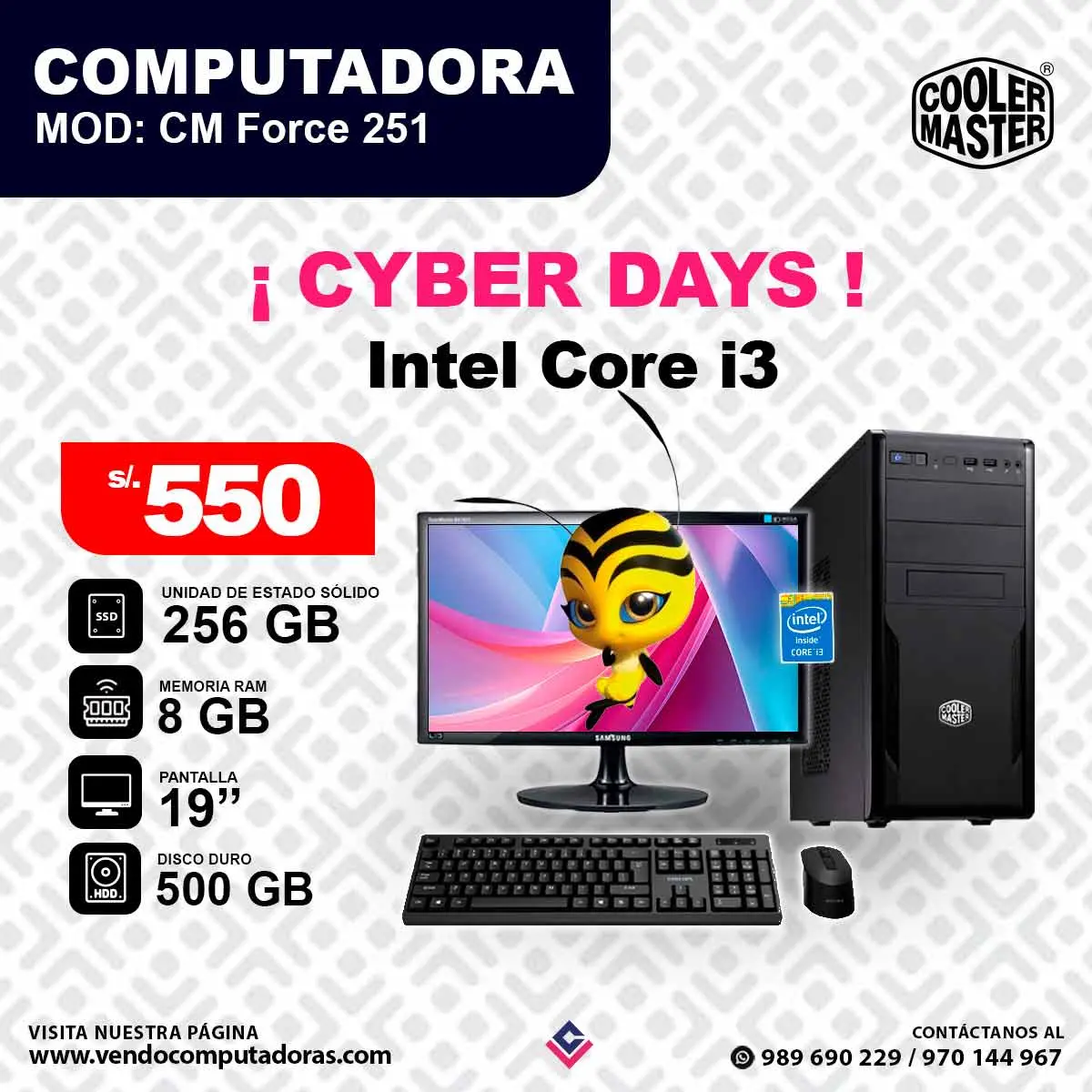 Computadora Samsung Intel Core i3 CM Force 251