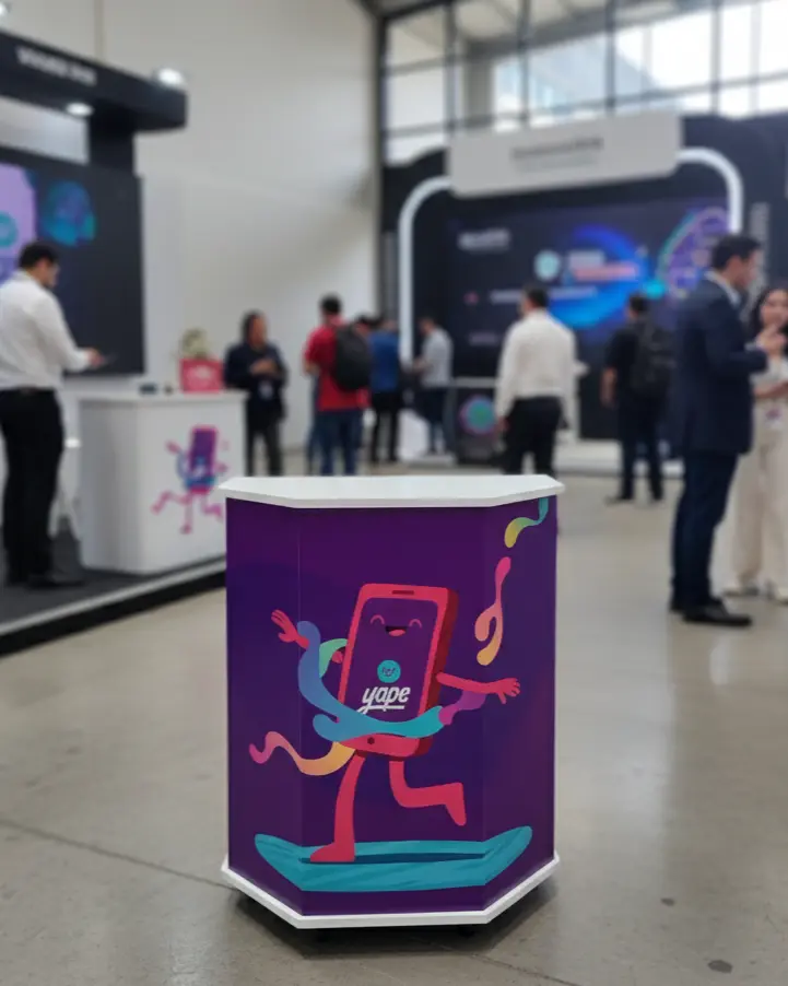 Modulo Publicitario Hexagonal para Ferias Eventos y Activaci