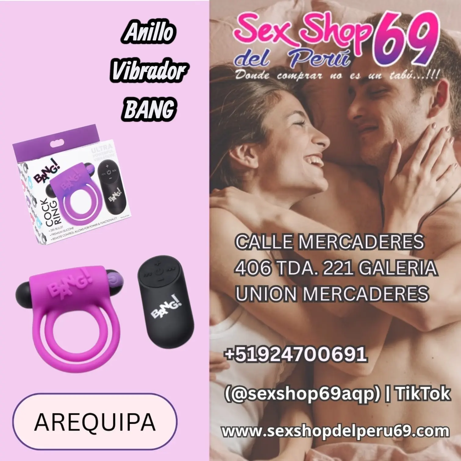 ANILLOS RETARDANTES SEXSHOP_ 69 AQP MERCADERES 406 TDA 221