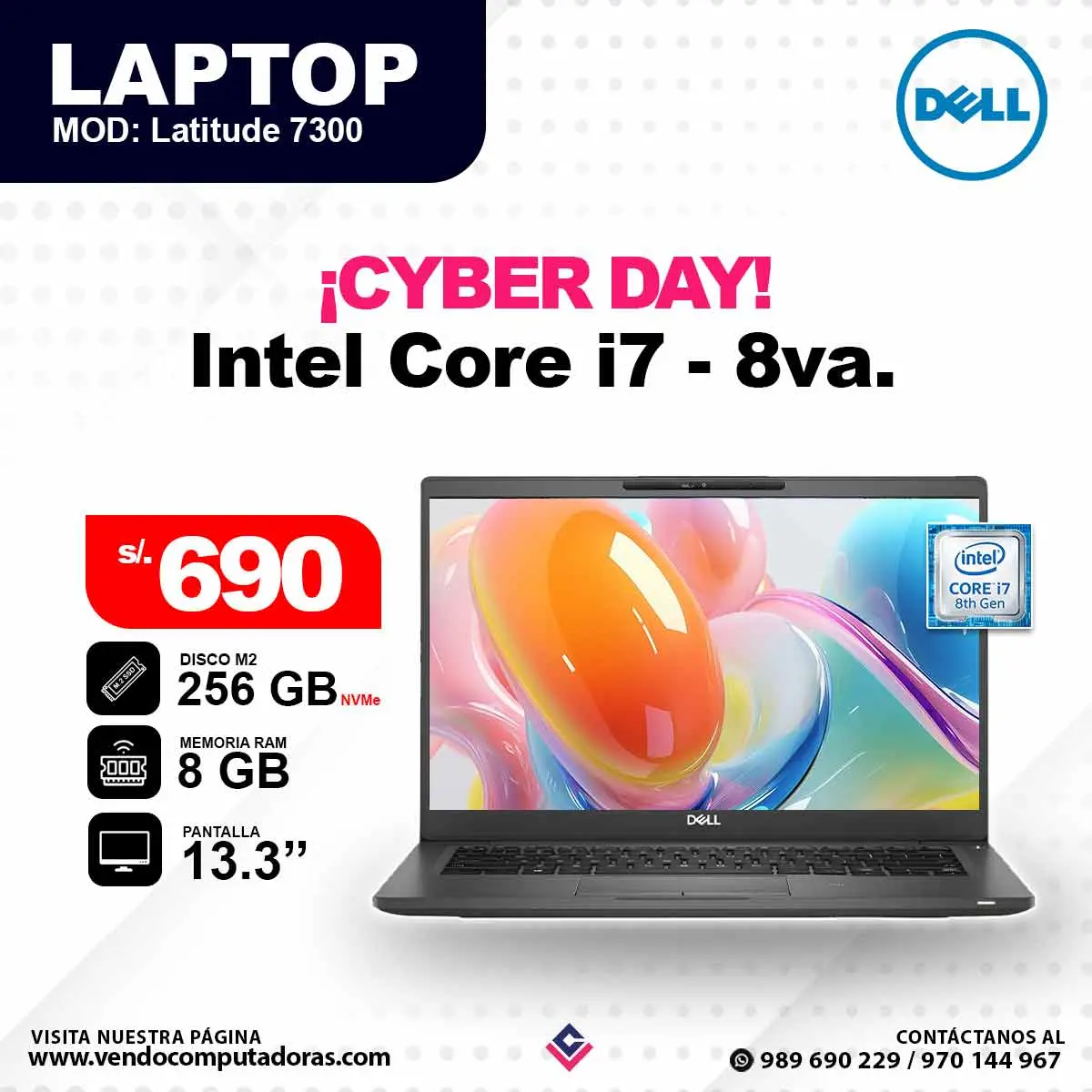 Laptop Intel Core i7 - 8va. Generacion 
