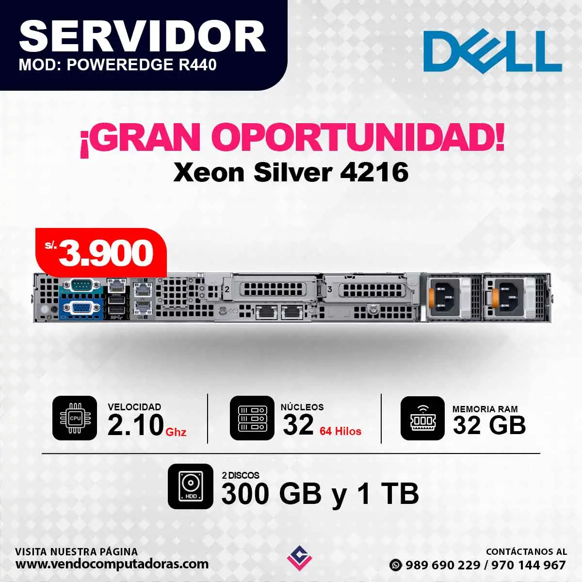 Servidor DELL PowerR440