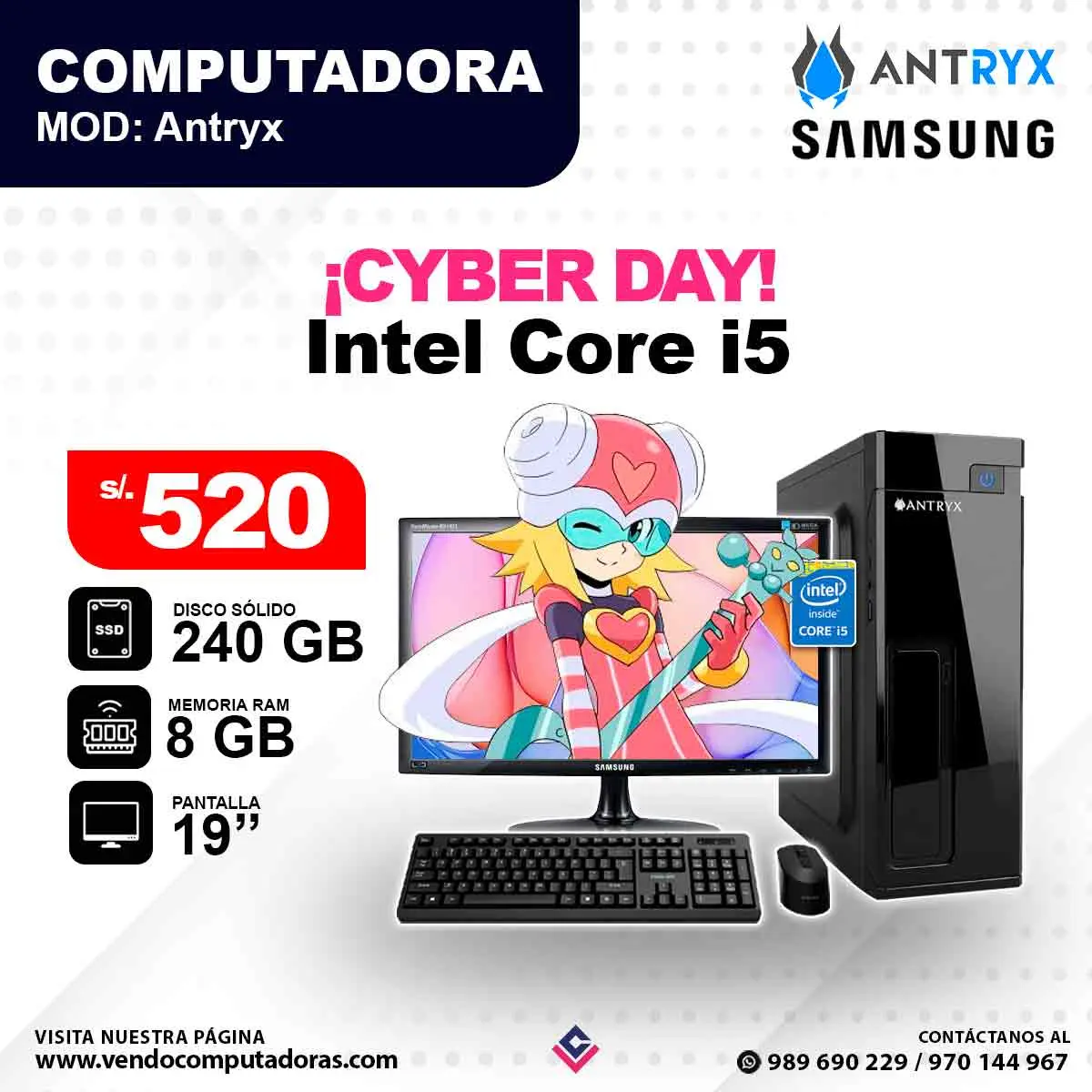 Computadora ANTRYX SAMSUNG Intel Core i5