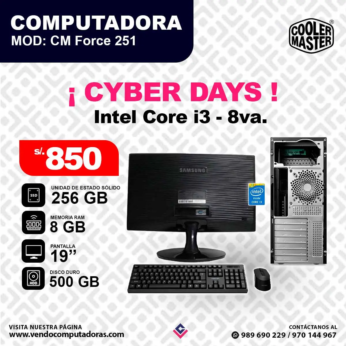 Computadora Samsung Intel Core i3 8va