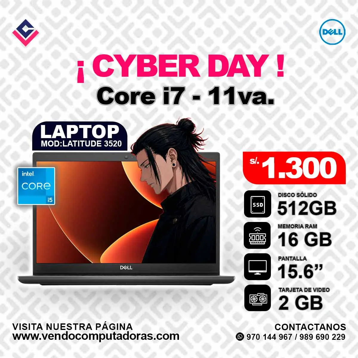 Laptop DELL Intel core i7 - 11 va.