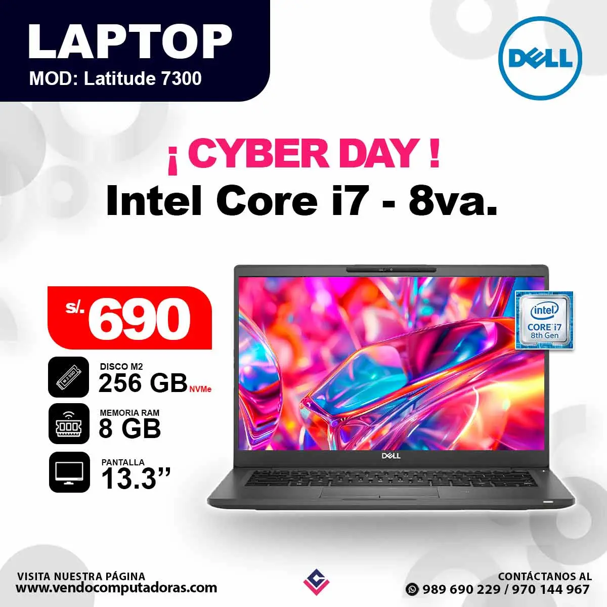 Laptop Dell Latitude 7300 core i7 - 8va.