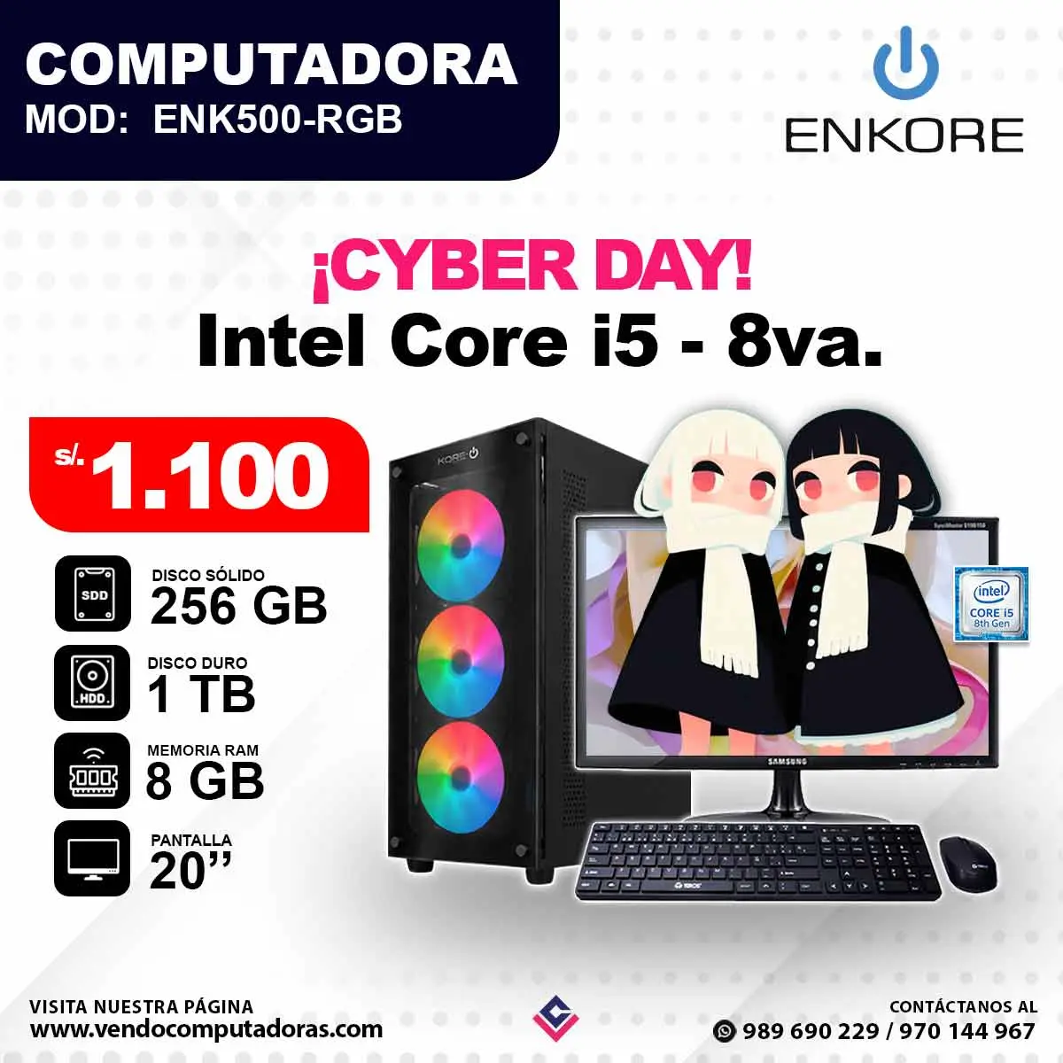 Computadora Core i5 - 8va ENK500 - RGB