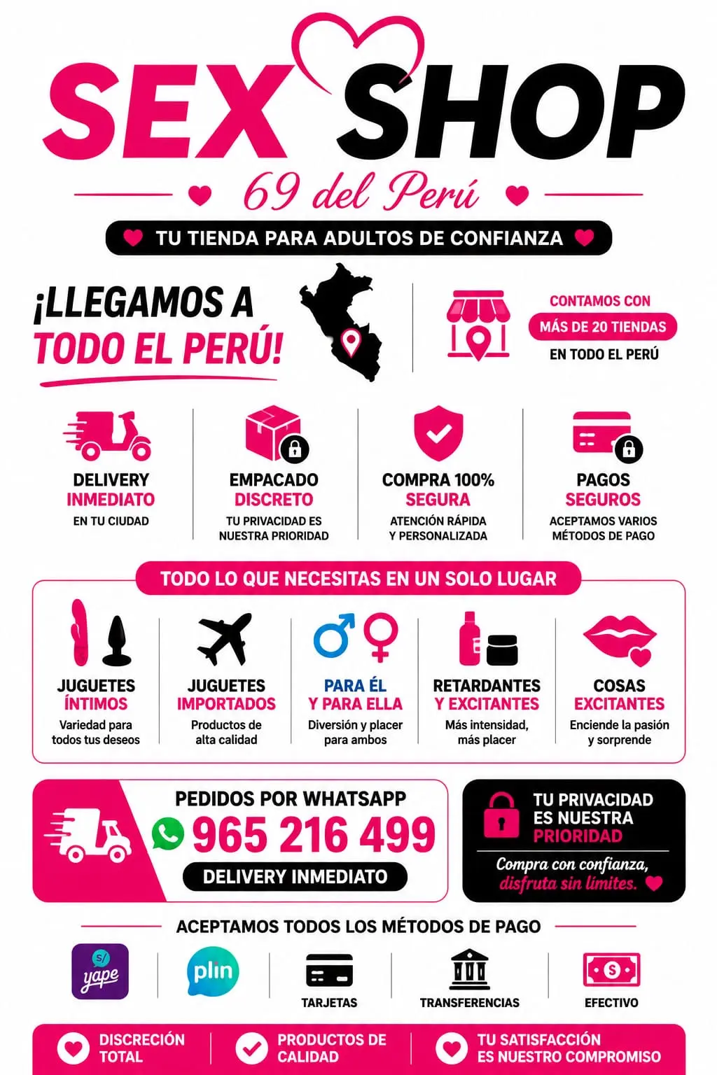  Bazar para Adultos Compra Fácil en Tumbes 965216499