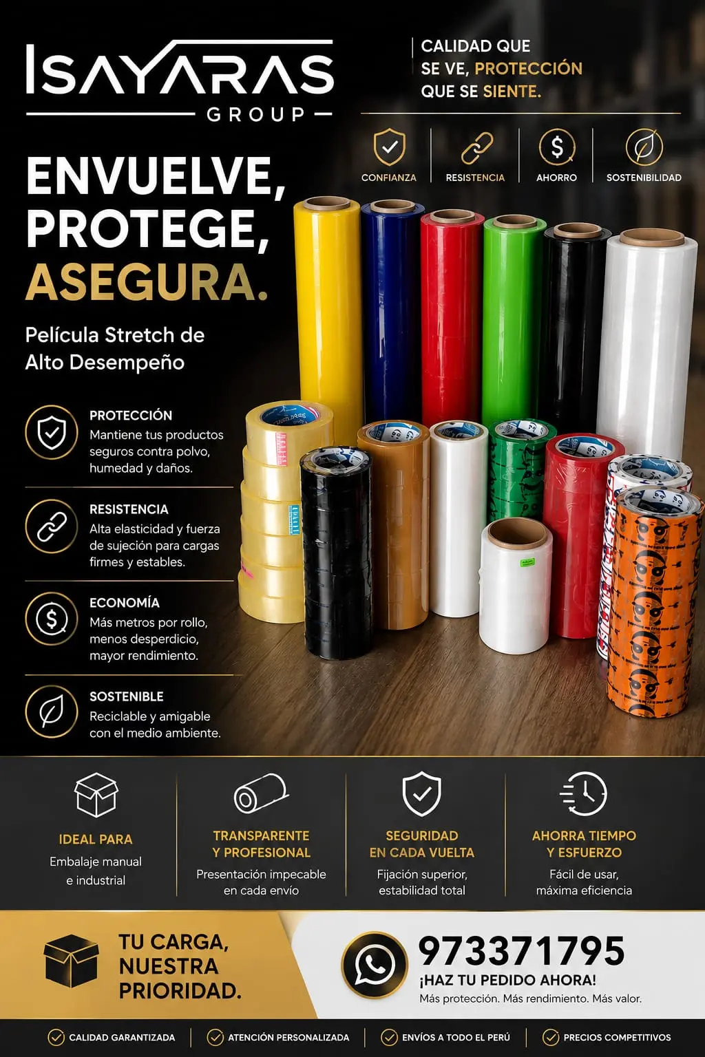 STRETCH FILM PLÁSTICO RESISTENTE 