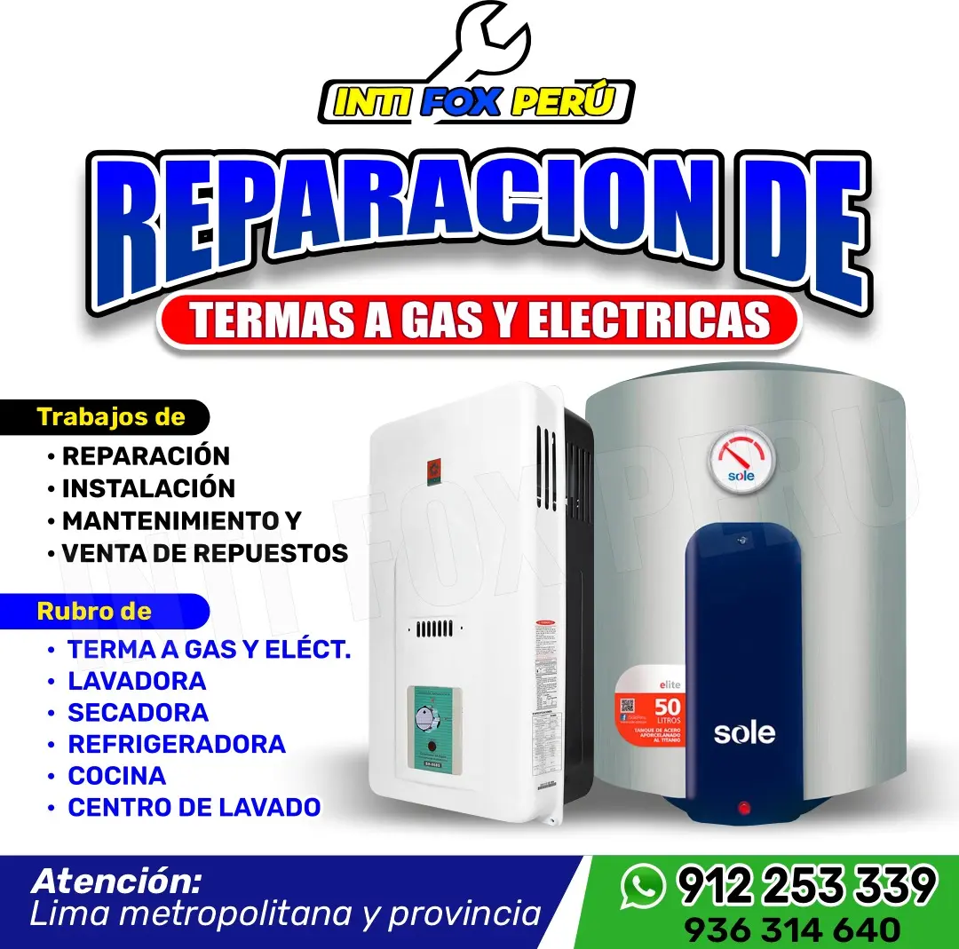 TECNICO DE TERMAS A GAS ELECTRICA PARA ENPRESAS JESUS MARIA
