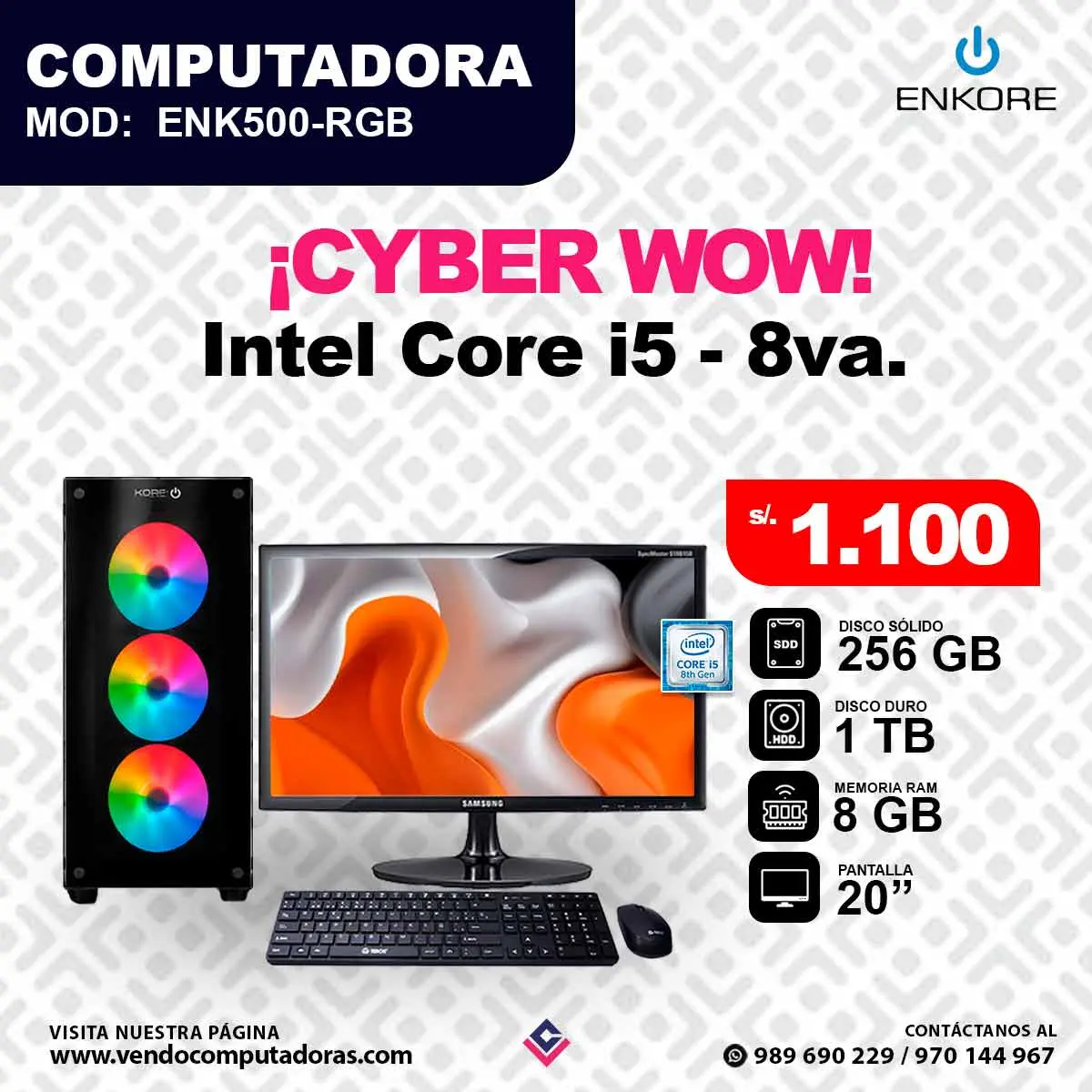 Computadora Samsung Intel Core i5 - 8va.