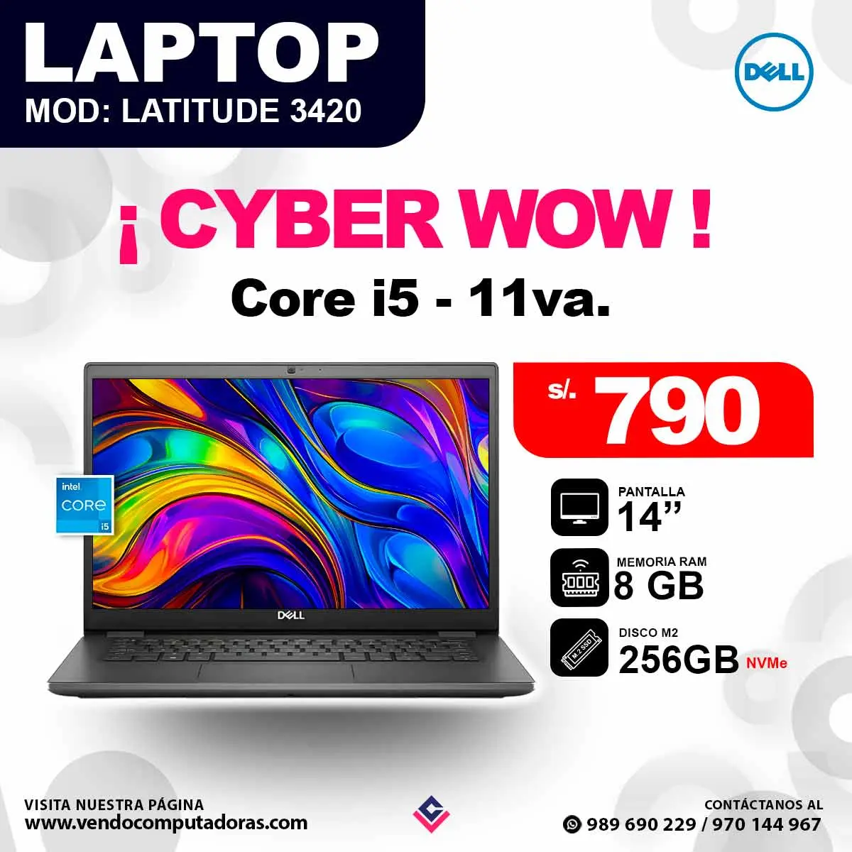 Laptop DELL Intel core i5 -11va.