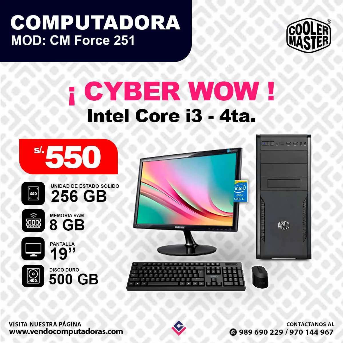 Computadora Samsung Intel Core i3 - 4ta.