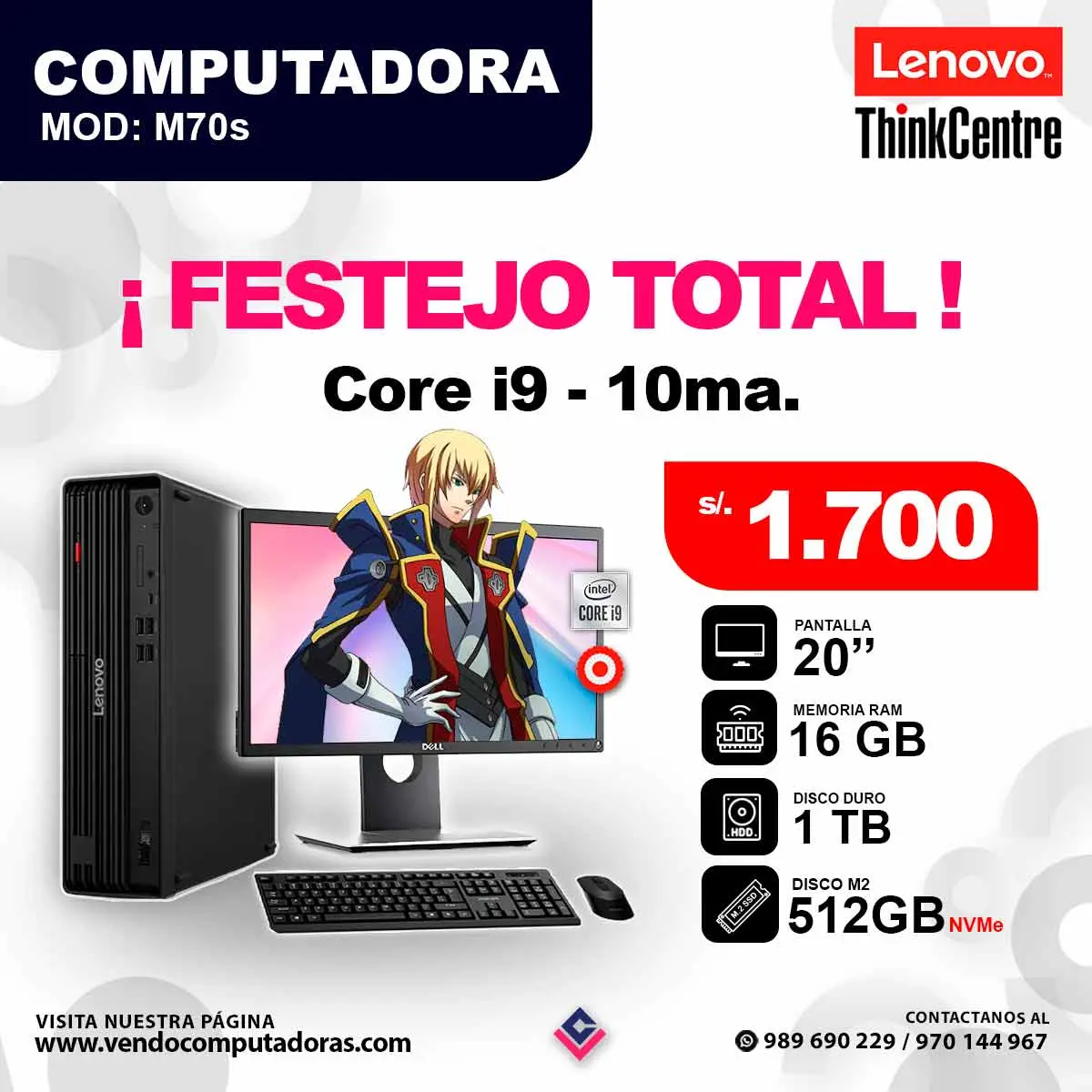 PC Lenovo Thinkcentre core i9 - 10ma.